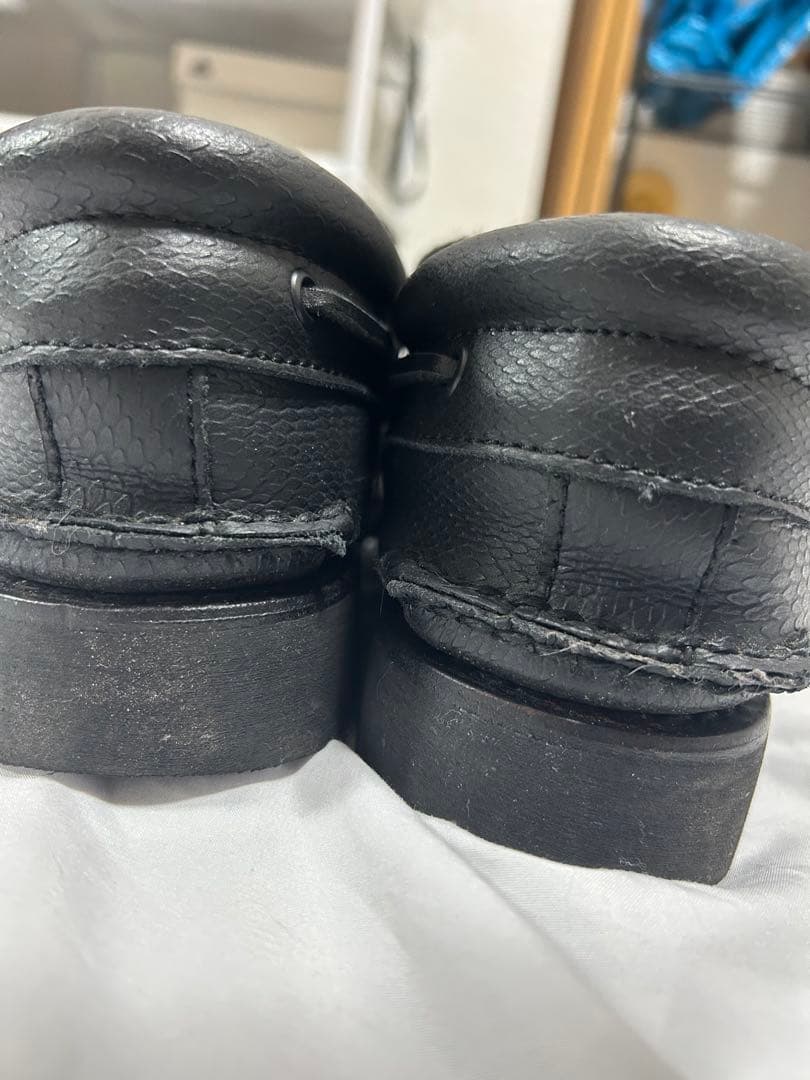 ティンバーランド　3アイ　ブラックレザーモカシンシューズ 8.5