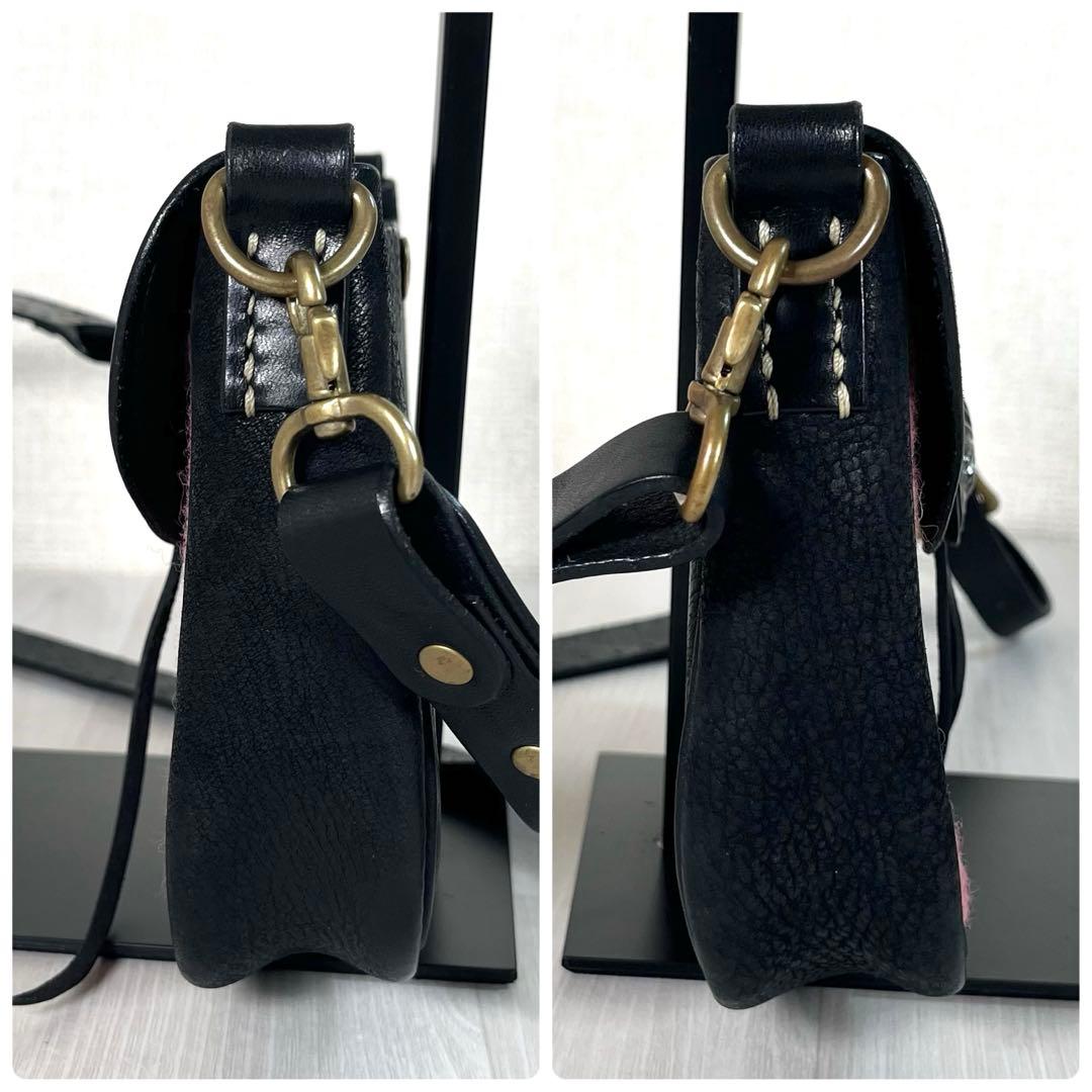 【未使用級】ラッキージョン　ラグショルダーバッグ　コンチョ　チマヨ柄　ウエスタン