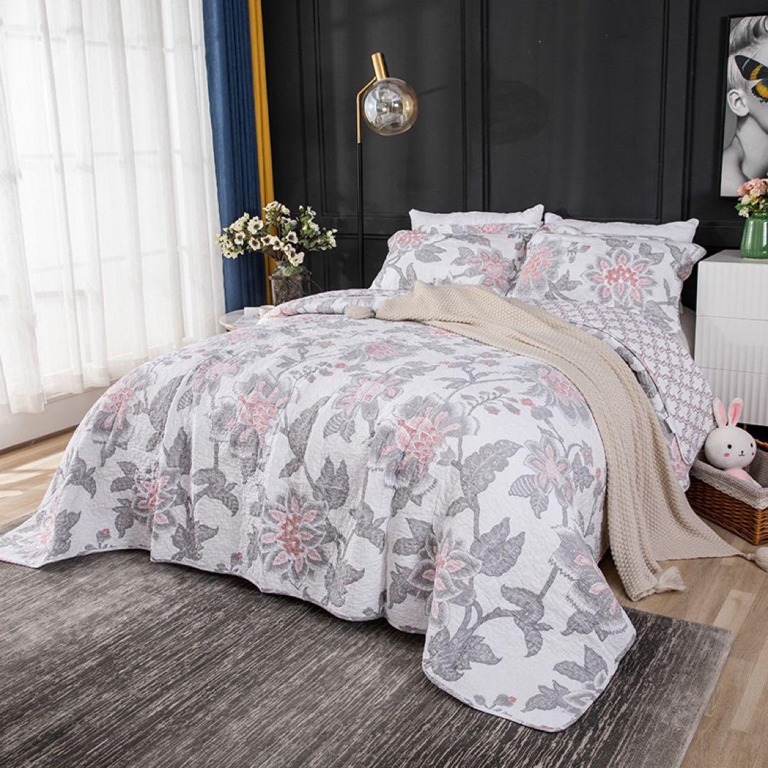 キルトベッドカバー3点セット綿マルチカバー キルティング 706