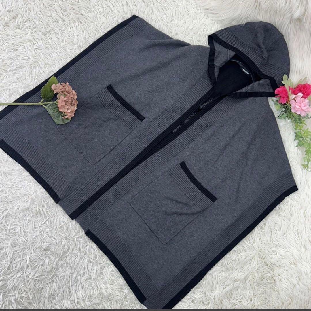 ●モラビト レディース ポンチョ カシミヤ混 ケープコート 新品未使用 M