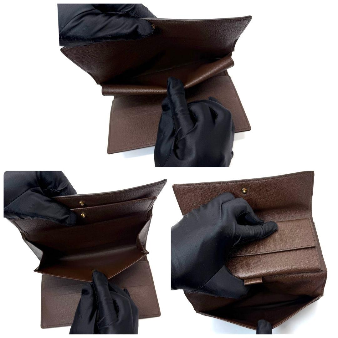 良品. ルイヴィトン ダミエ エベヌ ポルトトレゾール インターナショナル 財布