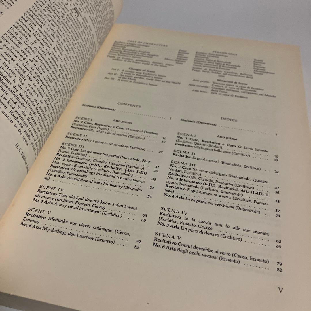 楽譜　ハイドン　月の世界　オペラ　428ページ