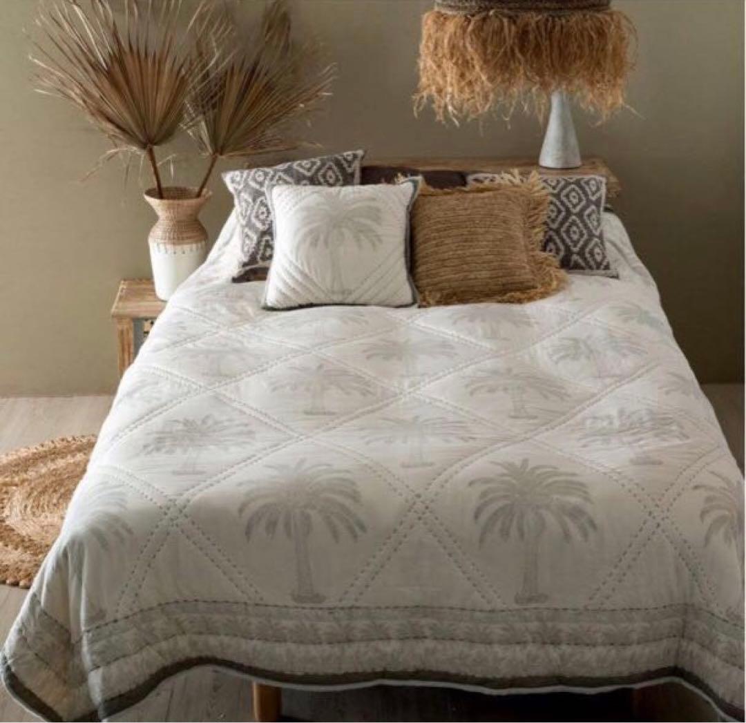 マルチカバー キルト ブランケット ソファ ベッド ヤシの木 ベビー 子供 北欧