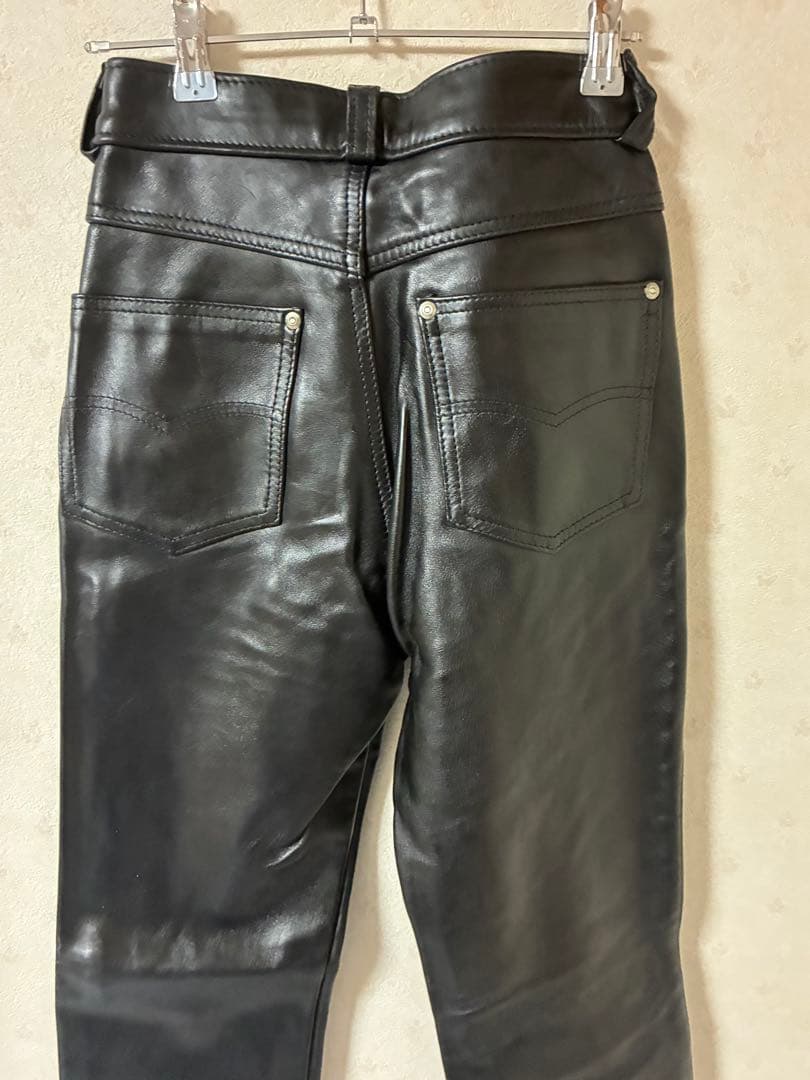 Schott レザー パンツ 26 黒