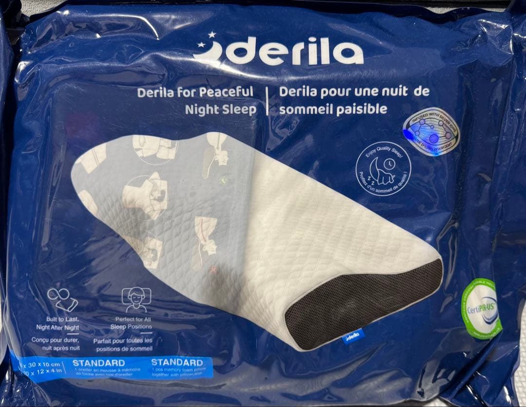 Derila（デリラ）安眠枕 メモリーフォーム 快眠 枕カバー付