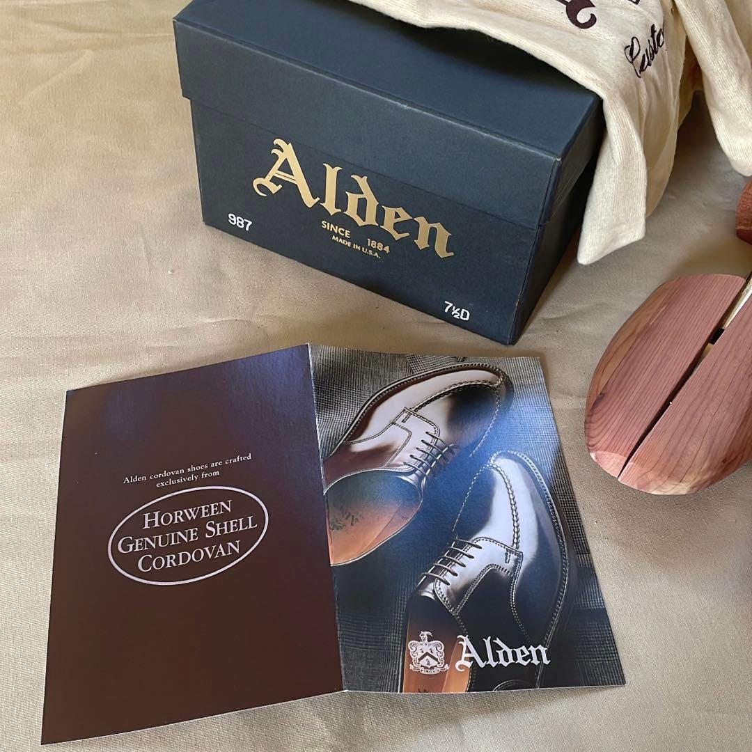 【極美品】オールデン ALDEN 987 ブラック コードバン ペニーローファー