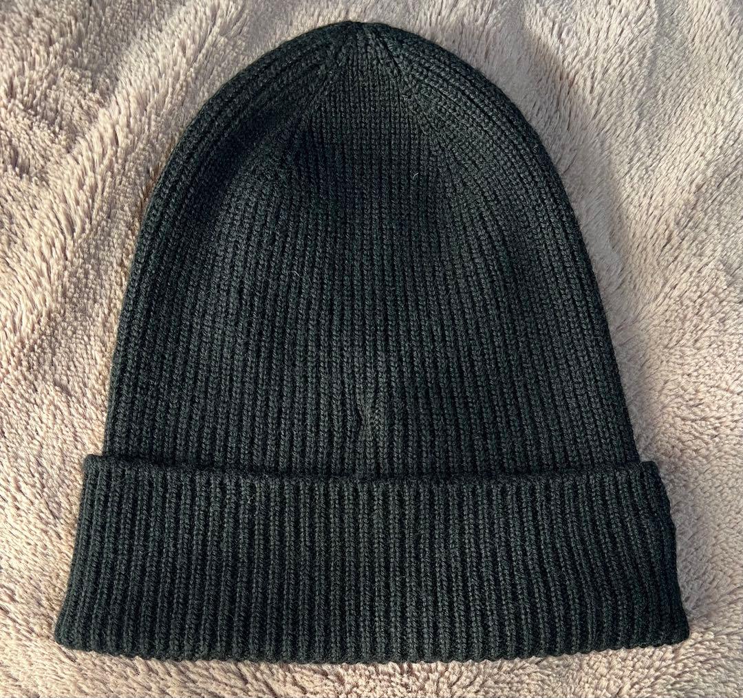 MONCLER ブラック ニット帽 ビーニー サイズ UNI