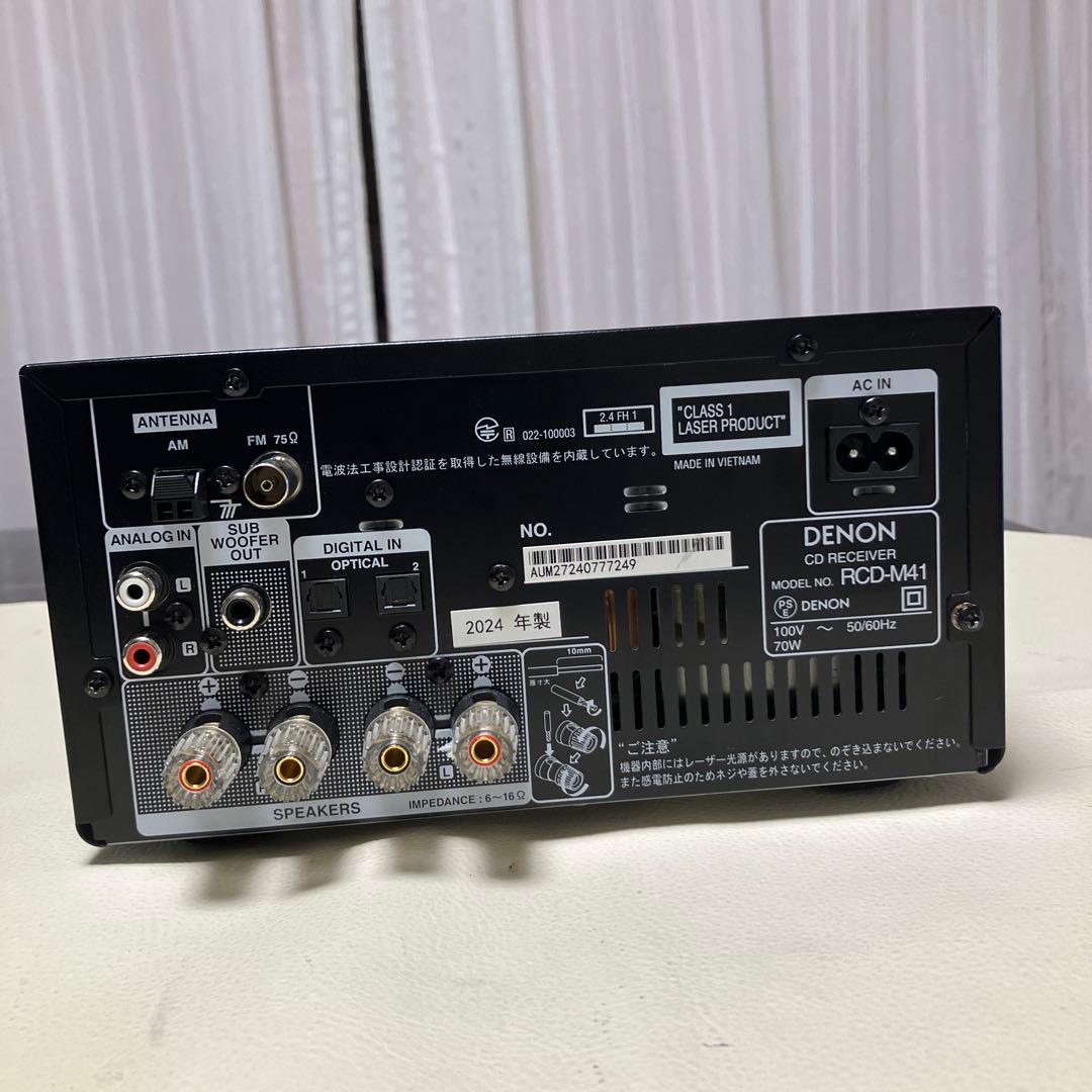 DENON CDレシーバー RCD-M41K 整備動作品 2024年製