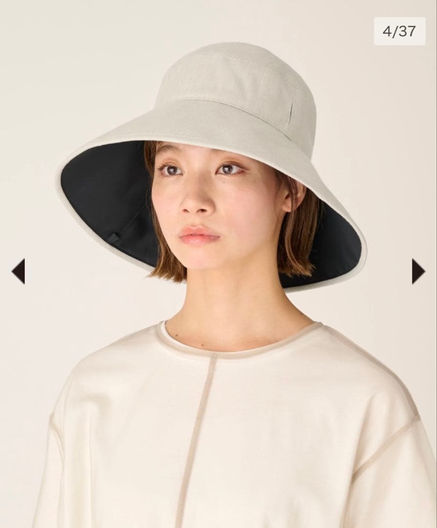 【papa panda様】サンバリア100 ナチュラルハット アイボリー　M