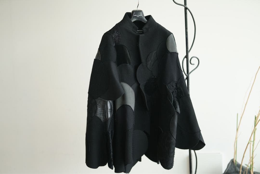 14aw ジュンヤワタナベ コムデギャルソン パッチワーク ポンチョ コート