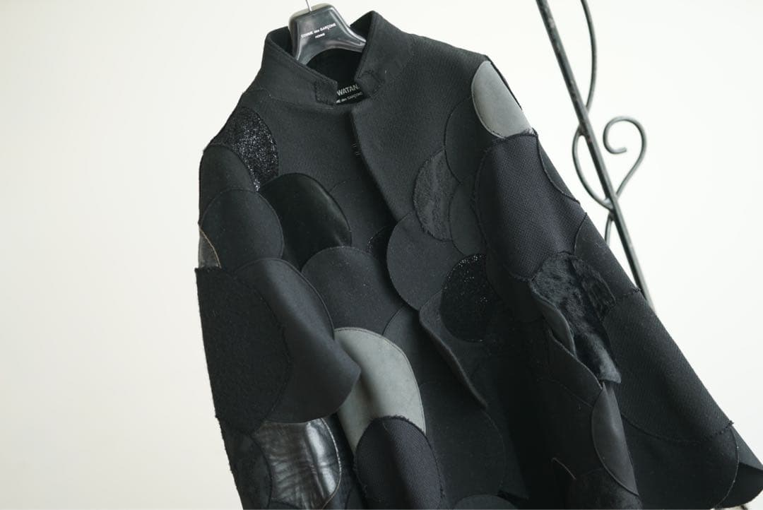 14aw ジュンヤワタナベ コムデギャルソン パッチワーク ポンチョ コート