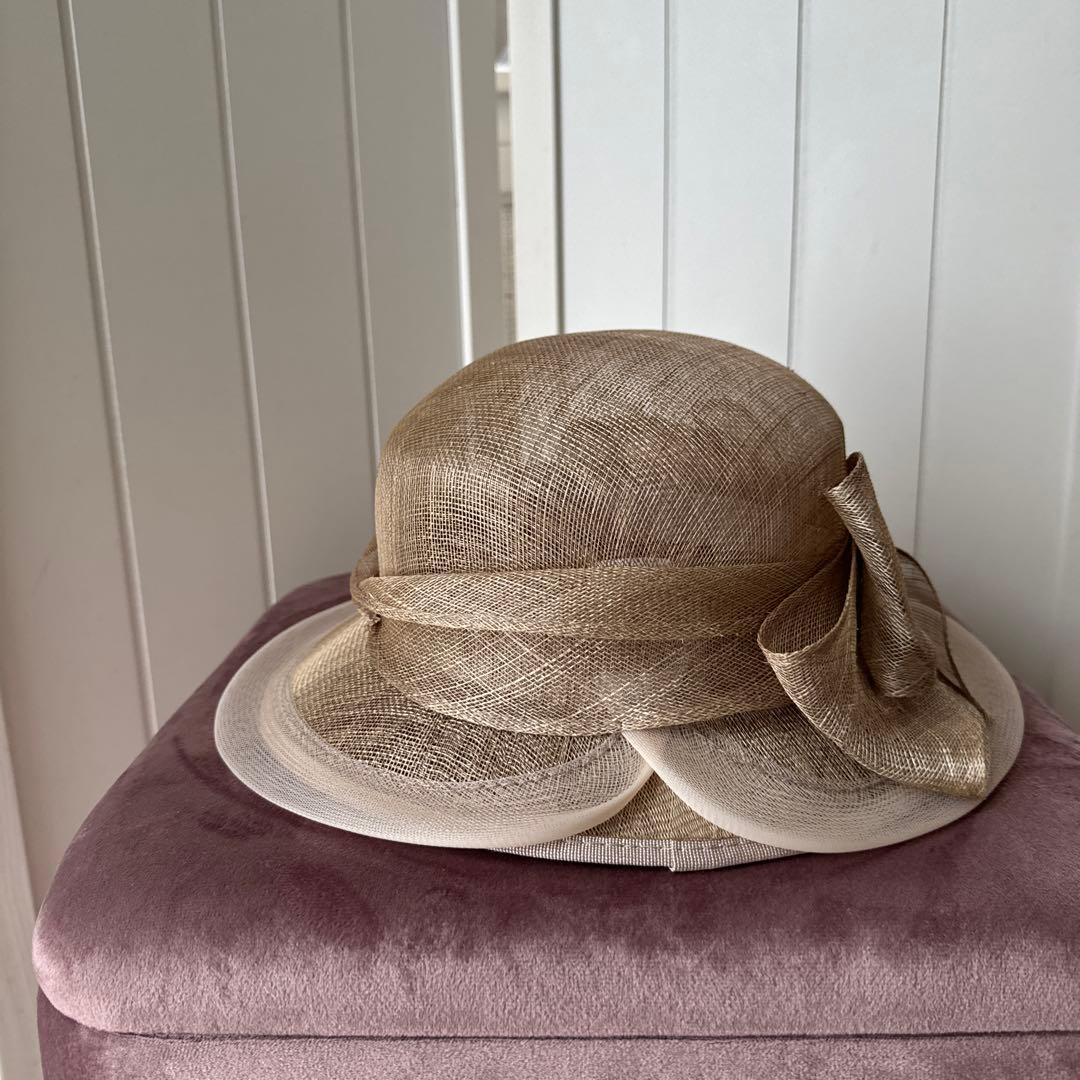 カシラ　リボン　帽子　天然素材　夏　リゾート　旅行　インポート　新品、未使用