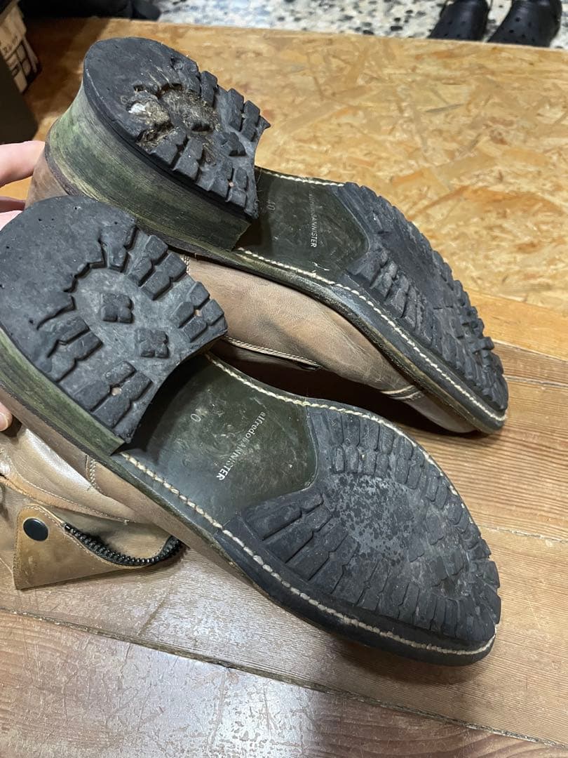 alfredoBANNISTERセンターZIP Wライダースブーツ　セット