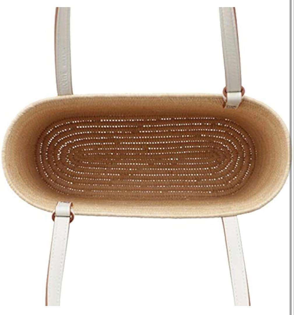LOEWE ロエベ ベージュ スクエアバスケット トートバッグ かごバッグ
