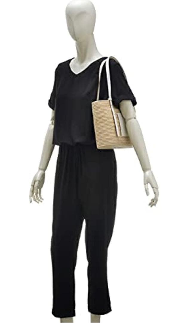 LOEWE ロエベ ベージュ スクエアバスケット トートバッグ かごバッグ