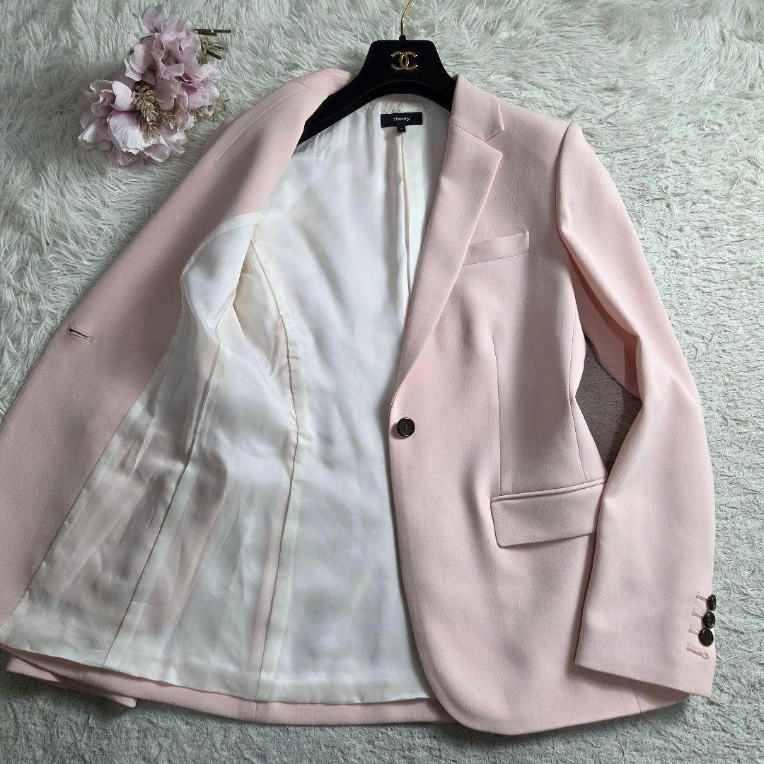 美品 24AW Theory テーラードジャケット STAPLE 2 M ピンク