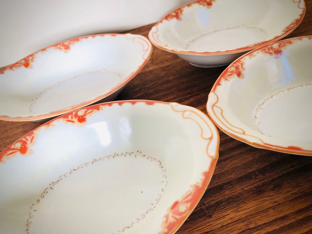 オールドノリタケ　カレー皿　深皿　洋風皿　花柄