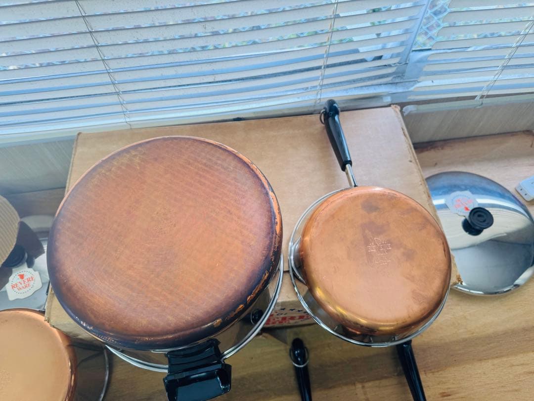 REVERE WEAR 銅底 フライパン 鍋 8点セット USA 炊事 家庭用