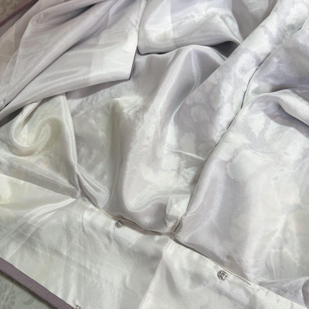 訪問着フルセット　辻ヶ花　翠山工房　着物　正絹　薄紫　華やか　大人可愛い