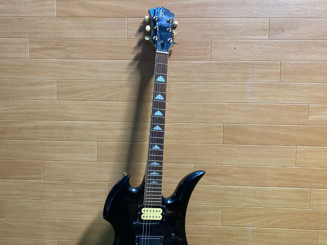 Kモデルギター ブラック 22フレット