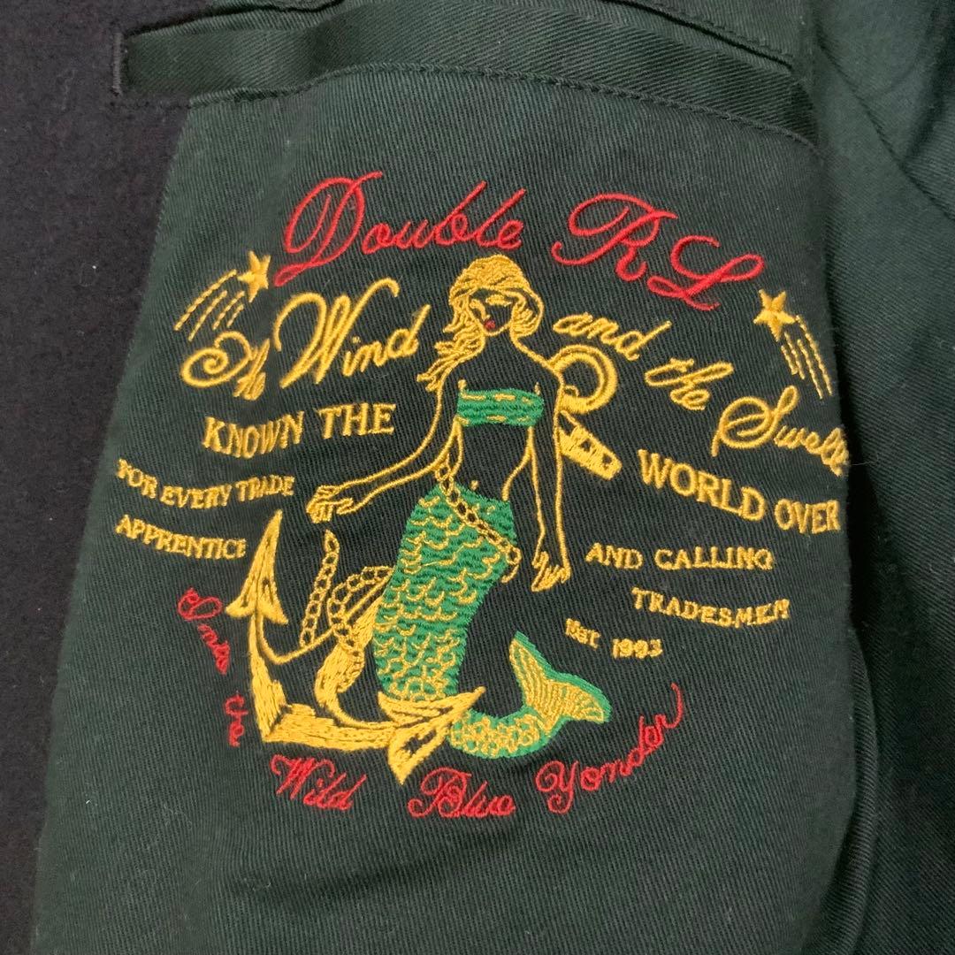 希少 マーメイド刺繍 10ボタン 13スター RRL ピーコート メンズXS