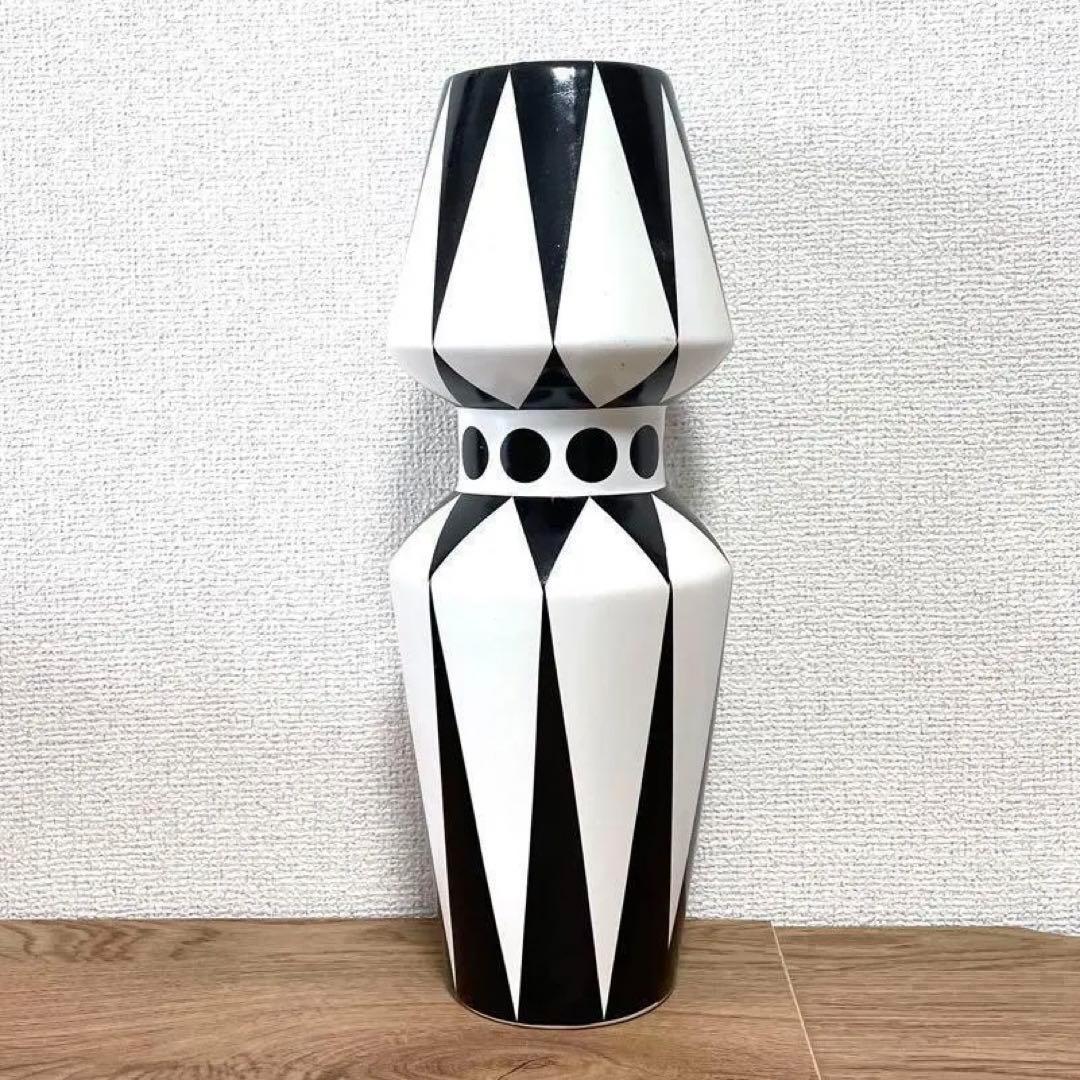 花瓶 モノトーン お正月フラワーアレンジ 高級感 オシャレ 海外 陶器 新品