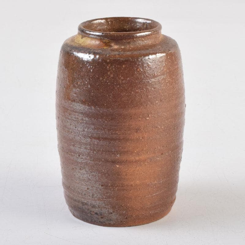 茶道具　信楽焼　清宗作　肩衝茶入　仕覆付　共箱　V　9141