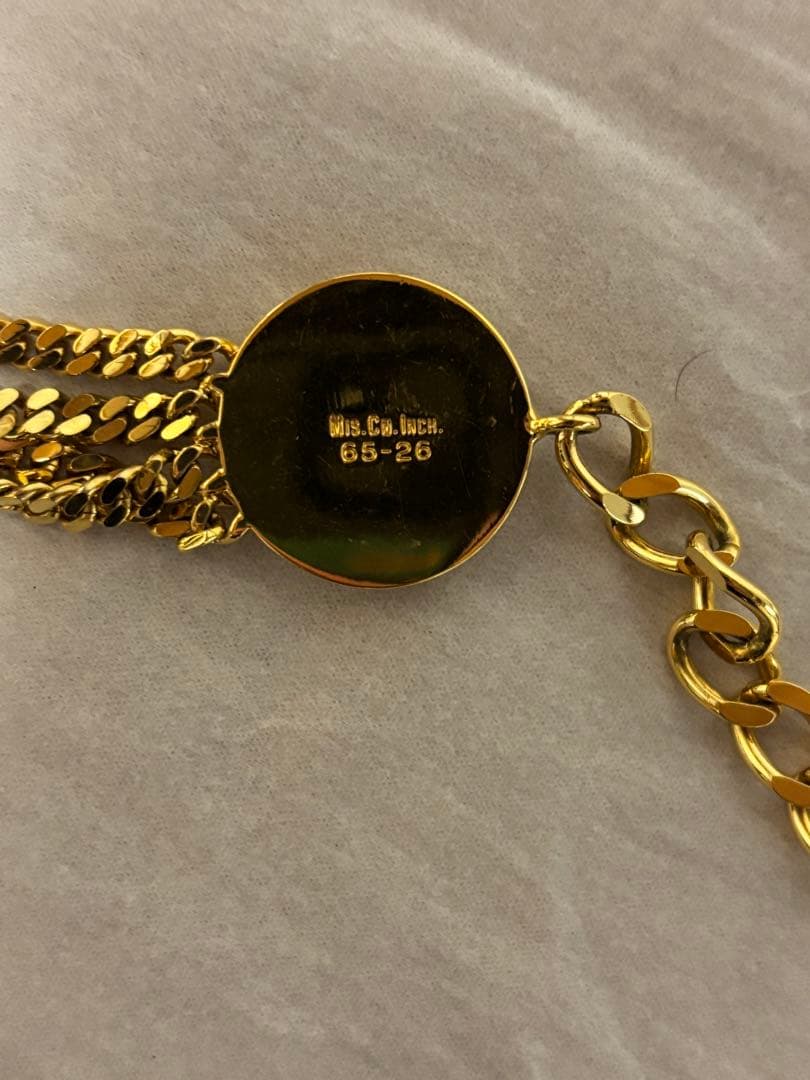 GUCCI グッチ ヴィンテージ チェーンベルト ゴールド GGロゴ 刻印有