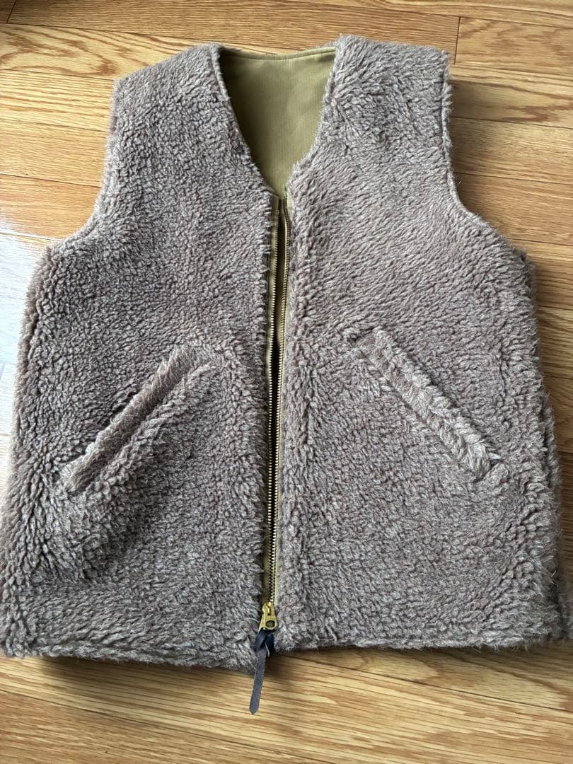 バズリクソンズ　デッキベスト　BR15582 アルパカ　リバーシブル　38