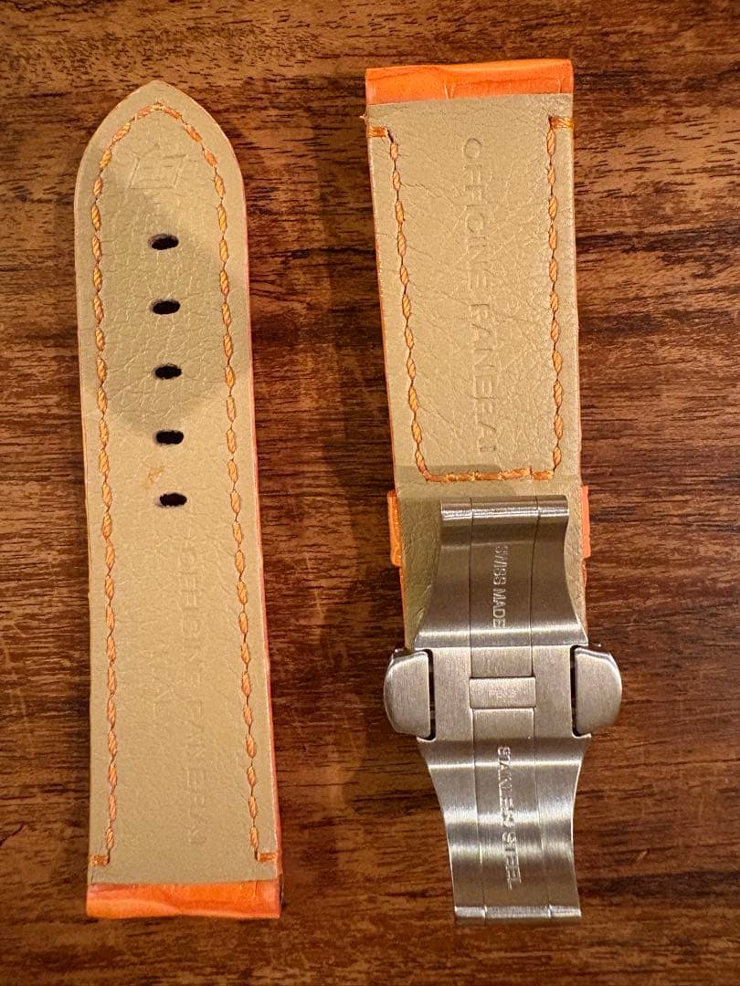 ゆ*う様 PANERAI パネライ 純正dバックル&純正クロコベルト セット 2