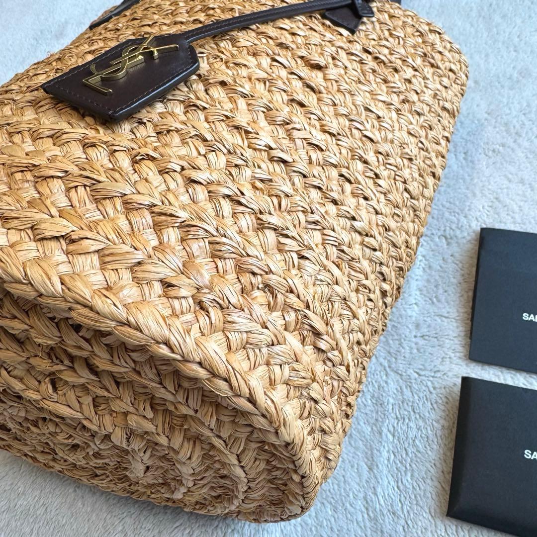 Saint Laurent サンローラン パニエ ラフィア かごバッグ トート