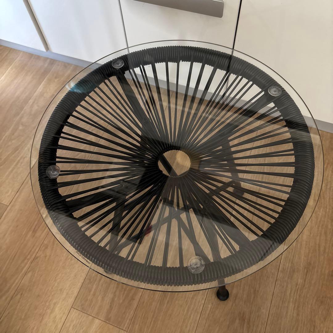 希少　アカプルコ ブラック　サイドテーブル