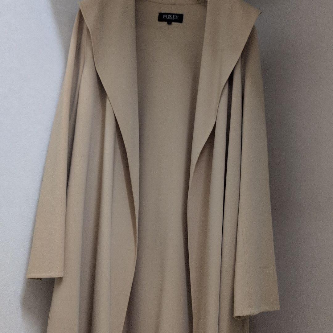 フォクシー　ナチュラルベージュ 　一枚仕立てコート