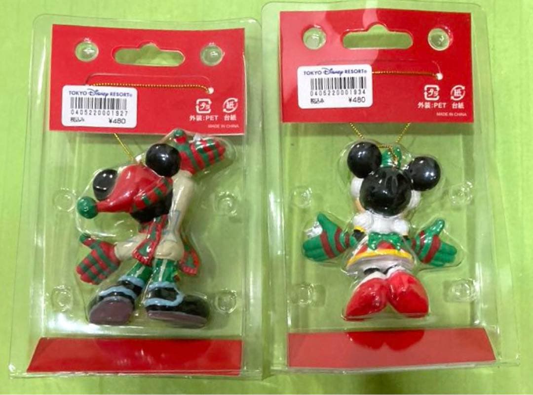 ミッキー  ミニー　クリスマスオーナメント　チップとデール　クリアファイル　新品