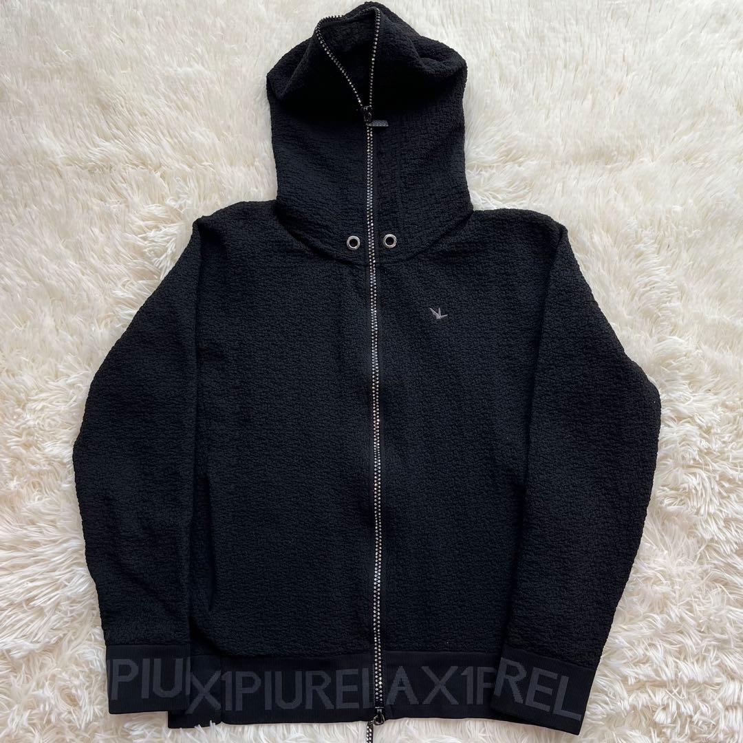 1piu1uguale3 フルジップパーカーセットアップwジップ 装飾　y2k