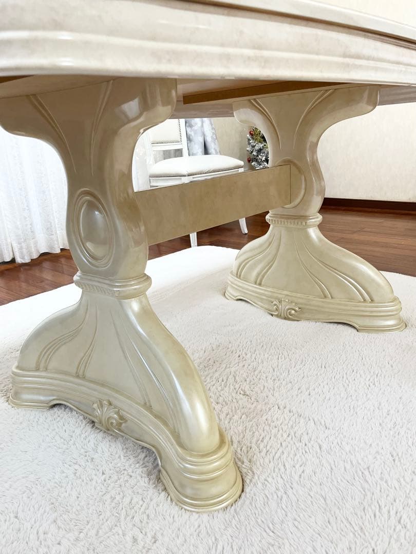 【値下げ】サルタレッリ アマルフィ ダイニングテーブル アイボリー165cm