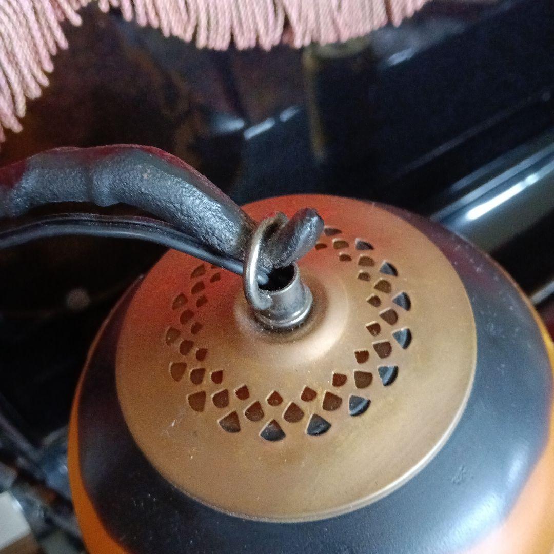 ガレ風　ヴィンテージ ブドウ模様 ガラスランプ