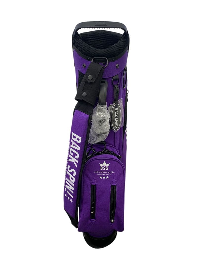 【開封済・未使用】BACK SPIN! スタンドキャディバッグ パープル ゴルフ