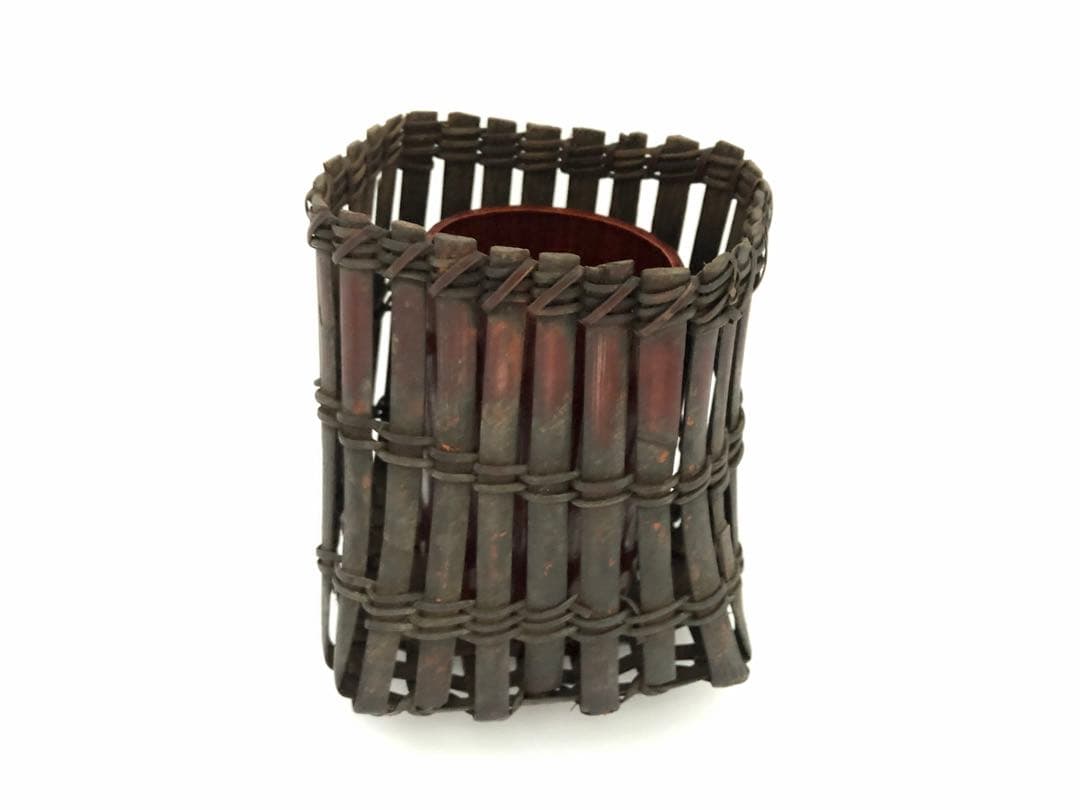 茶道具 唐物 篭 籠 花入 竹良斉極 茶道