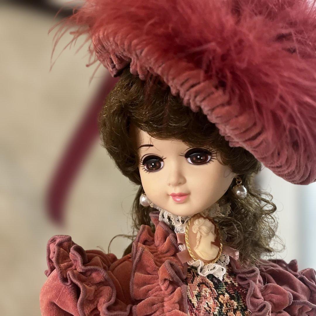 【極美品・ケース付】スキヨドール リボン印 フランス人形 ポーズ人形 昭和レトロ