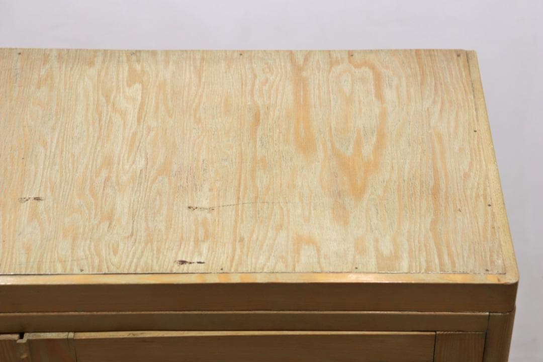 レトロ 無垢材 本箱 食器棚 書庫 戸棚 モールガラス キャビネット 水屋箪笥