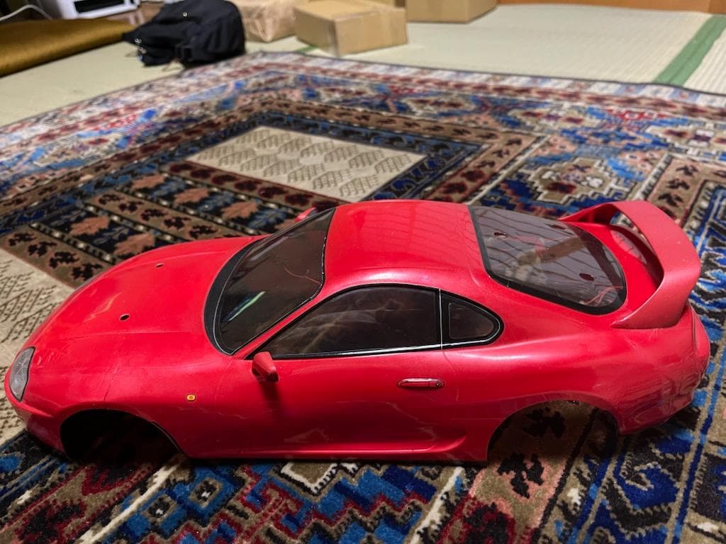 タミヤ 1/10 電動RC トヨタ スープラ 電飾カスタム 塗装済完成品みボディ