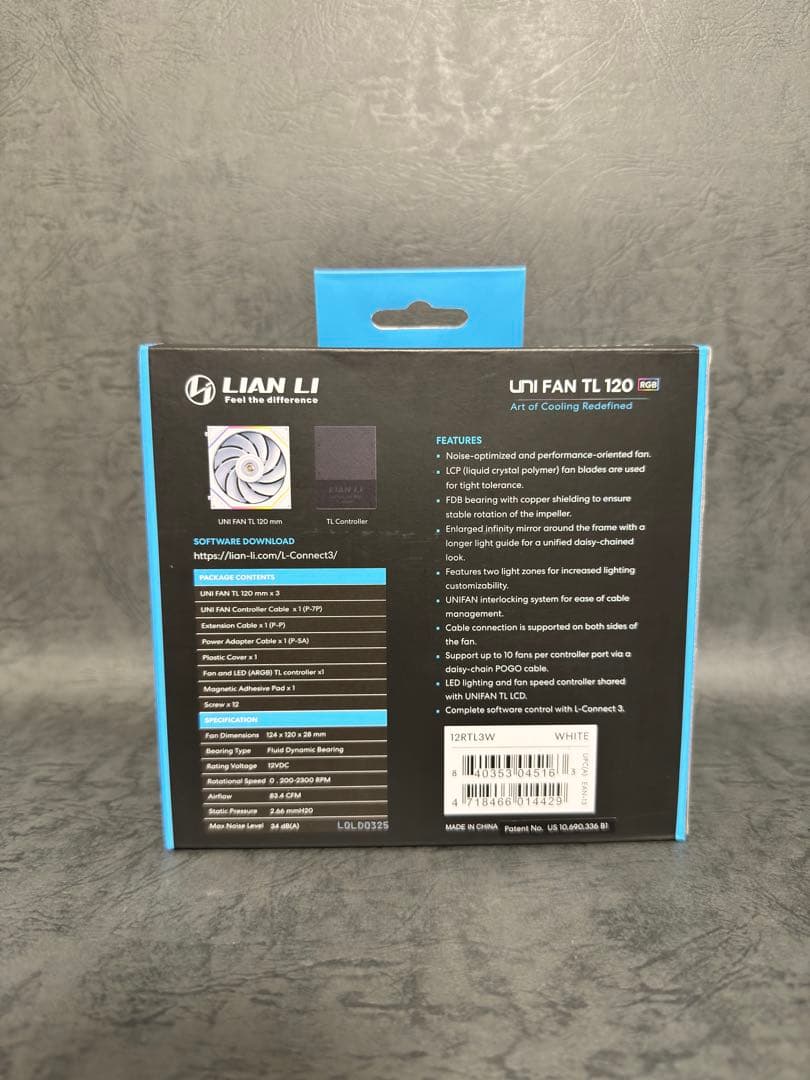 Lian Li UNI FAN TL 120 ホワイト 3個セット