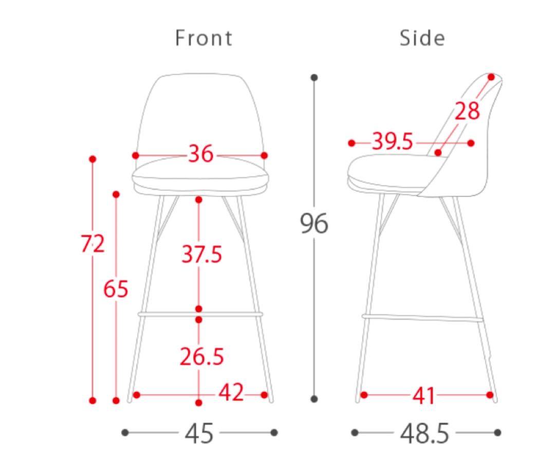 スタイリッシュダイニングチェア2脚セット