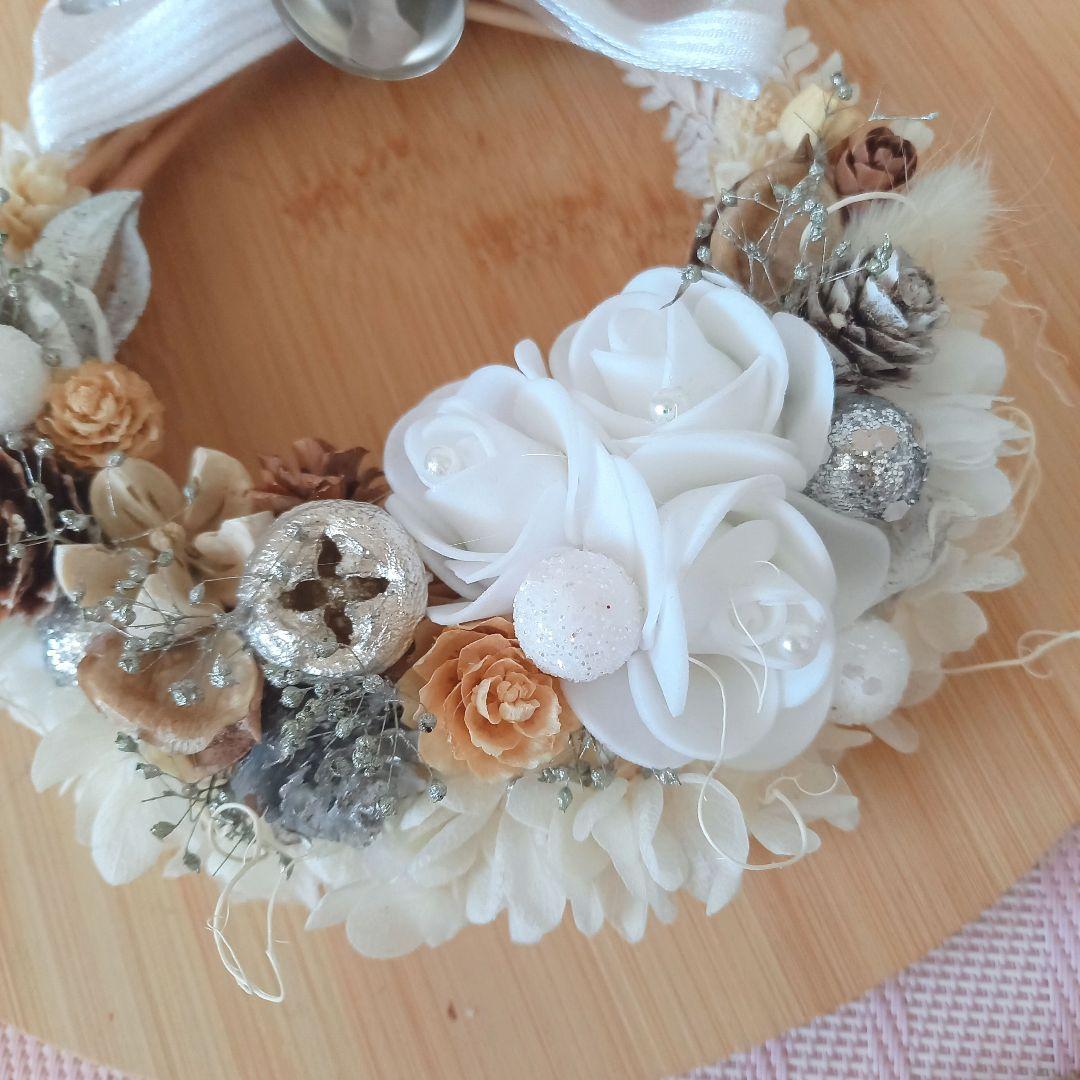 No143 ちっちゃいけど 存在感！ ホワイトクリスマスリース❄︎.2024