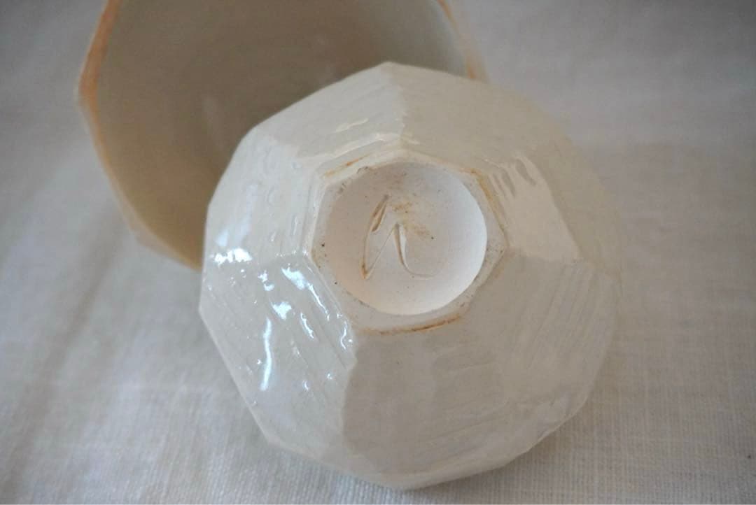 中里花子_ 蓋物　ダイアモンド　塩入れ