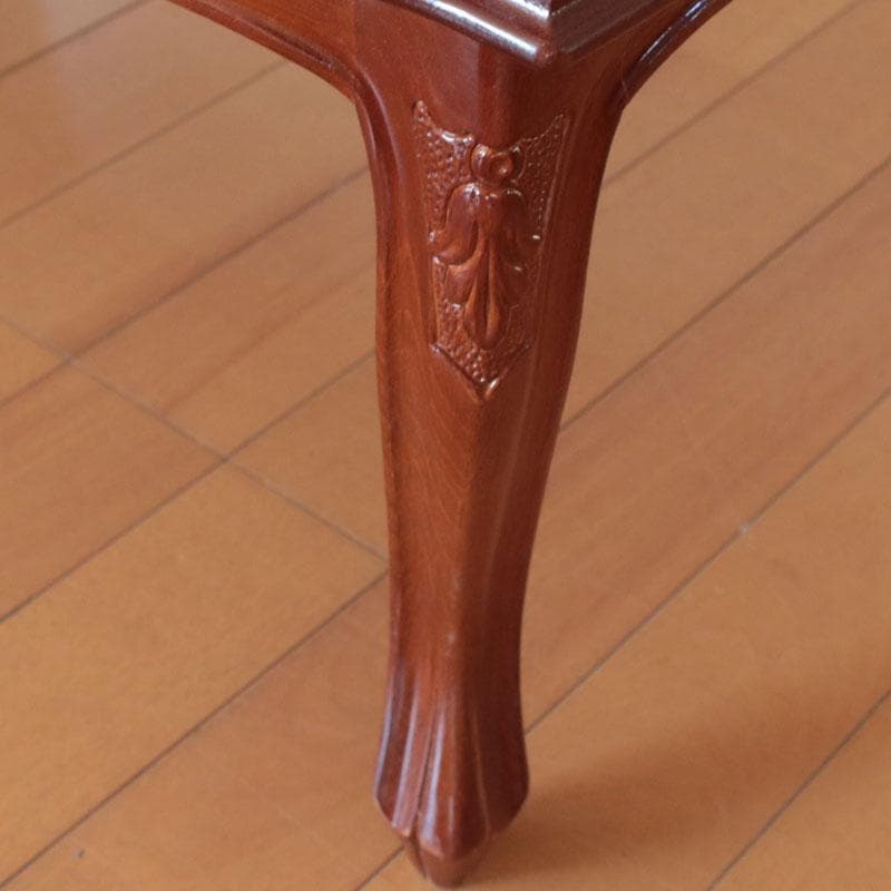 ドロワー付きローテーブル 象嵌 センターテーブル 猫脚 214-1232