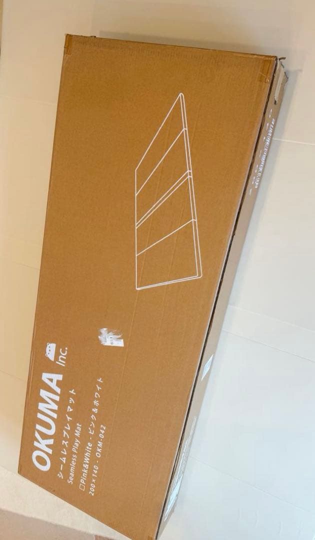 【超美品】OKUMA シームレスプレイマット　ピンク&ホワイト