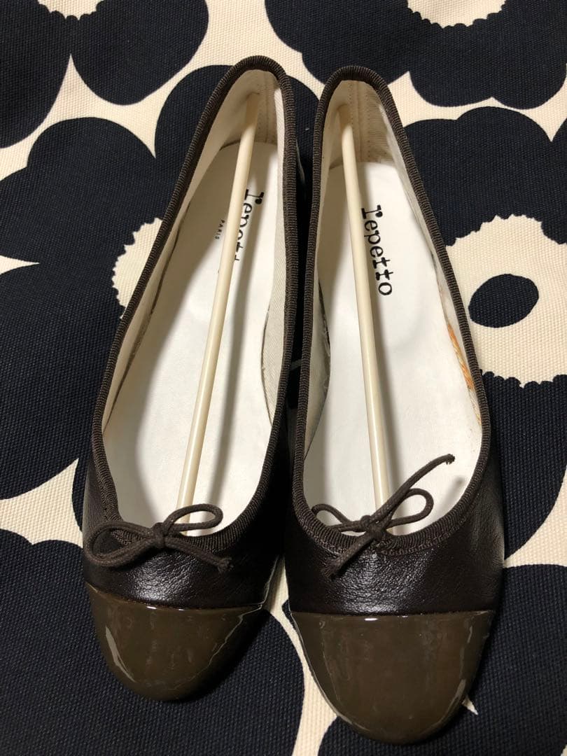 【Repetto】未着用♡裏張り済♡レペット♡バレリーナ♡マロン