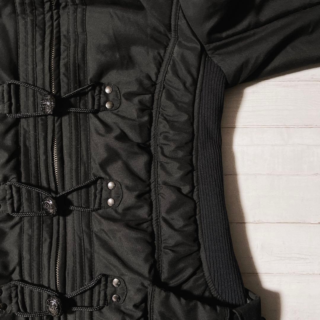 モッズコート リアルファー 黒 平成ギャル y2k ダークコア グランジ パンク